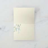 ありがとう | 淡い黄色の象牙色のバラのブッシュ サンキューカード (内部)