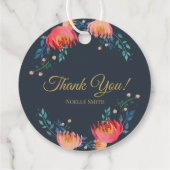 ありがとう!濃い青、エレガント花お洒落色 フェイバータグ (裏面)