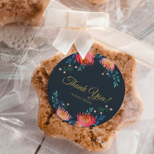 ありがとう！濃い青、エレガント花お洒落色