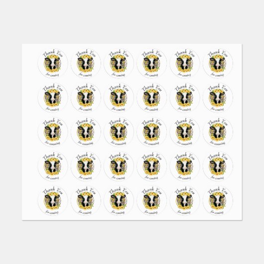 ありがとう、牛 ラベル (シート)