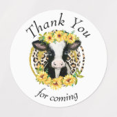 ありがとう、牛 ラベル (デザイン1)