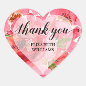 ありがとう 牡丹の花 ハートシール (正面)