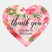 ありがとう 牡丹の花 ハートシール (正面)