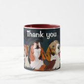 ありがとう – 犬の集まり マグカップ (中央)