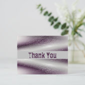 ありがとう 現代のパープル 斜めライン 感謝 ポストカード (スタンド正面)