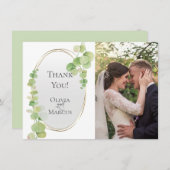 ありがとう - 現代の春のユーカリ サンキューカード (正面/裏面)