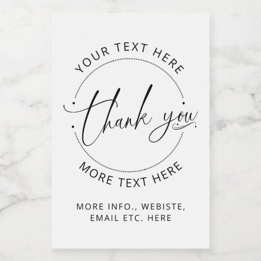 ありがとう 現代の オリジナル 小規模ビジネスを作成する フードラベル (シングルラベル)