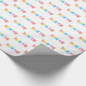 ありがとう 現代的なカラフルな虹の模様 ラッピングペーパー (角)