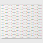 ありがとう 現代的なカラフルな虹の模様 ラッピングペーパー (フラット)