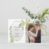 ありがとう - 現代的な春のユーカリ サンキューカード (スタンド正面)