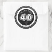 ありがとう:白黒の誕生日パーティー ラウンドシール (バッグ)