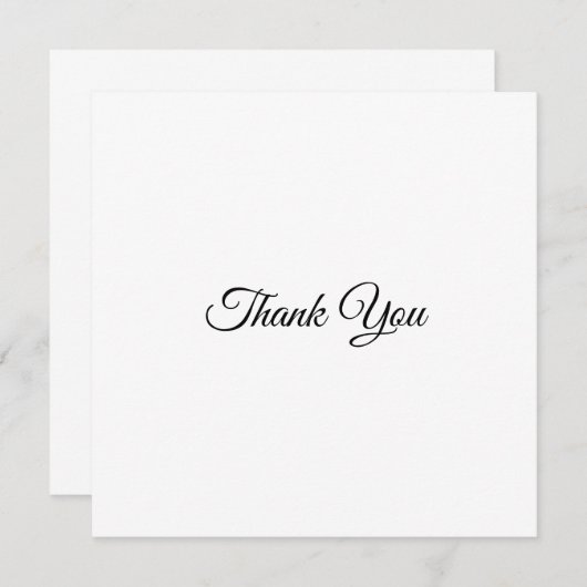 ありがとう、白黒エレガントクラシックカード (正面/裏面)