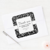 ありがとう:白黒40番パターン スクエアシール (封筒)