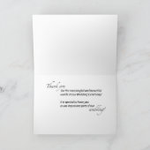 ありがとう。私たちの結婚式で読んでくれて、ローズ、宗教的 サンキューカード (内部)