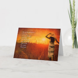 ありがとう – 私に与えられたすべての与え贈り物 サンキューカード
