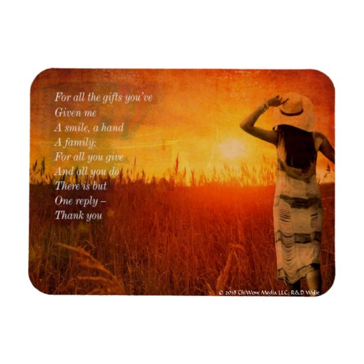 ありがとう – 私に与えられたすべての与え贈り物 マグネット (横)