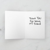 ありがとう**私の友人に** カード (内部)
