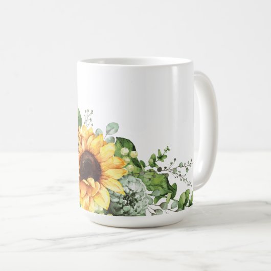 ありがとう 私を咲かせてくれて ヒマワリ マグカップ (正面右)