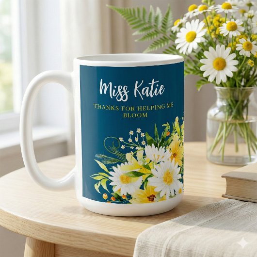 ありがとう 私を花開かせてくれたデイジーマグ コーヒーマグカップ