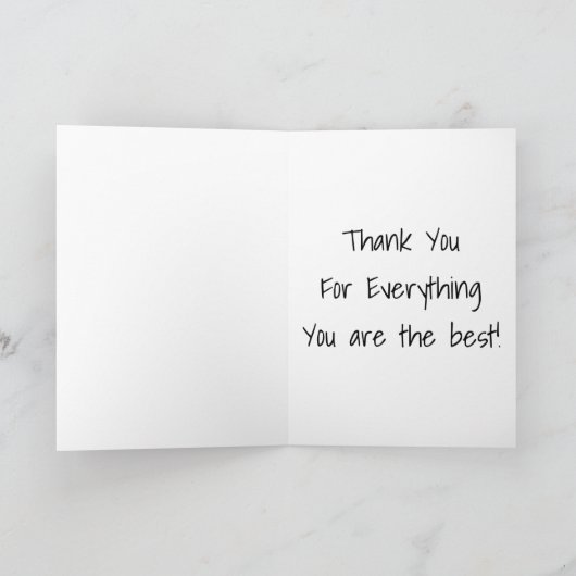 *****ありがとう*****素晴らしい友人 サンキューカード (内部)