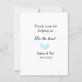 ありがとう 結婚おめでとう ブルーハート ウェディング ラスティック ポストカード