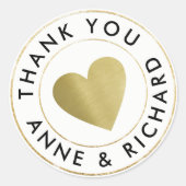 ありがとう/結婚式の引き出物 ラウンドシール (正面)