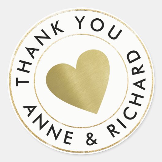 ありがとう/結婚式の引き出物 ラウンドシール (正面)