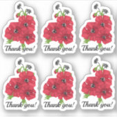 ありがとう！結婚式用シール、フラワーシール シール (正面)