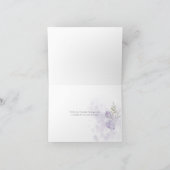 ありがとう | 絵のような紫の花 サンキューカード (内部)