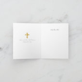 ありがとう – 美しいピンクのサテンの宗教 サンキューカード (内部)