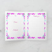 ありがとう - 聖書の詩句、ライラックのハート サンキューカード (内部)