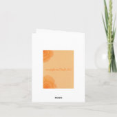 ありがとう、色褪せたオレンジのバラ、結婚式のノートカード サンキューカード (裏面)