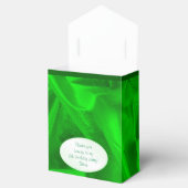 「ありがとう」誕生日グリーンテクスチャード生地ルック フェイバーボックス (オープン)