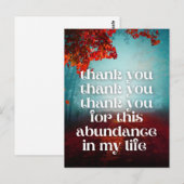 ありがとう 豊かさ お金 引き寄せの法則 ポストカード (正面/裏面)