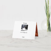 ありがとう 象牙色 青銅 オレンジ 誕生日パーティー 宝物 サンキューカード (裏面)