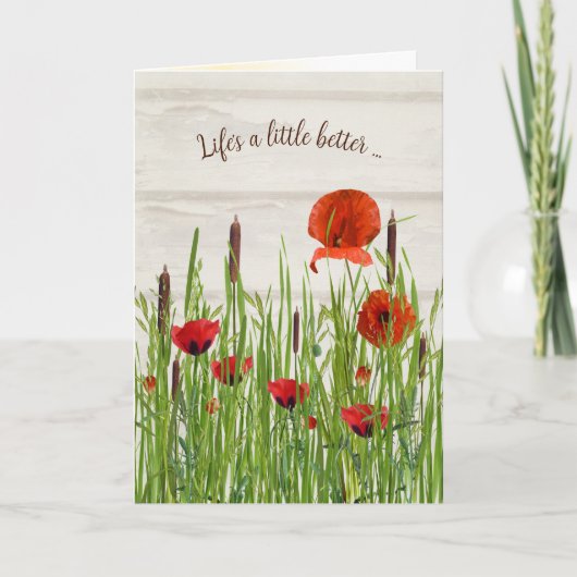 ありがとう 赤いケシ サンキューカード (正面)