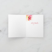 ありがとう 赤いポピー ガーデン フラワー サンキューカード (内部)