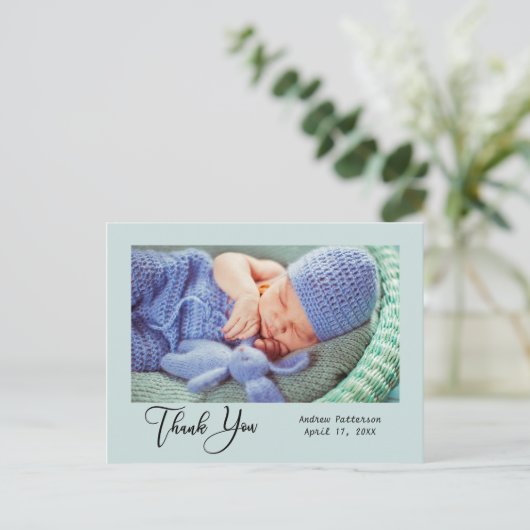 ありがとう | 赤ちゃんの新しい写真 ポストカード (スタンド正面)