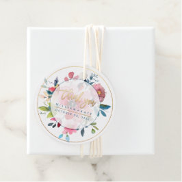 ありがとう、赤オンブルーのバラ フェイバータグ