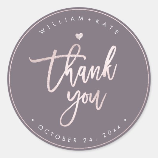 ありがとう、赤面スモダンクリプトDIY背景 ラウンドシール (正面)