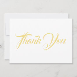 ありがとう、軽い金ゴールドの白エレガント文字カード
