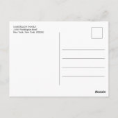 ありがとう 追悼 葬儀 記念 ゴールド フォト ポストカード (裏面)