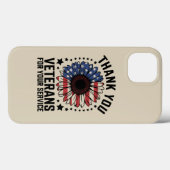 ありがとう、退役軍人!向日葵の軍事退役軍人の日 Case-Mate iPhoneケース (裏面 (横))