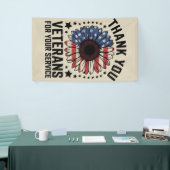 ありがとう、退役軍人！ sunflower 退役軍人デー 横断幕 (トレードショー)