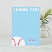 ありがとう 野球 スポーツ ブルー カスタマイズ サンキューカード (スタンド正面)