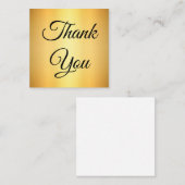 ありがとう、金ゴールド背景、カスタム ノートカード (正面/裏面)