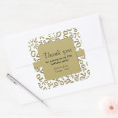 ありがとう:金ゴールド/白70番誕生日番号パターン スクエアシール (封筒)