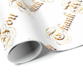 ありがとう。 金テキスト ラッピングペーパー (ロールコーナー)