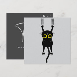 ありがとう! - 面白い猫の誕生日カード 招待状