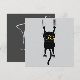 ありがとう! - 面白い猫の誕生日カード 招待状